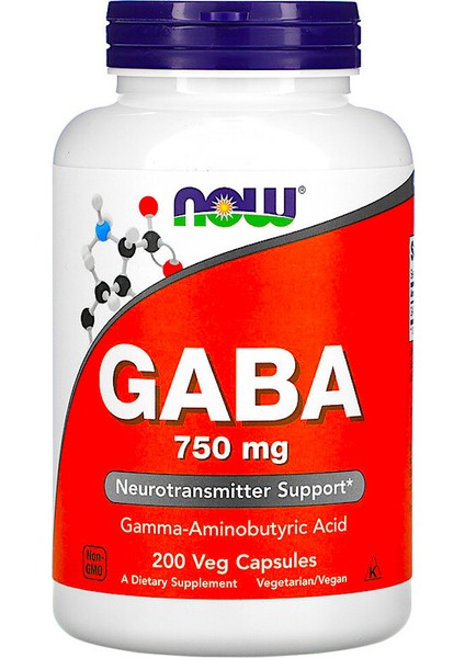 Foods, Gaba, 750 Mg, 200 Veg Capsules