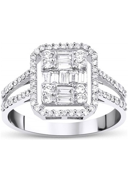 0,90 Karat Baget Yüzük