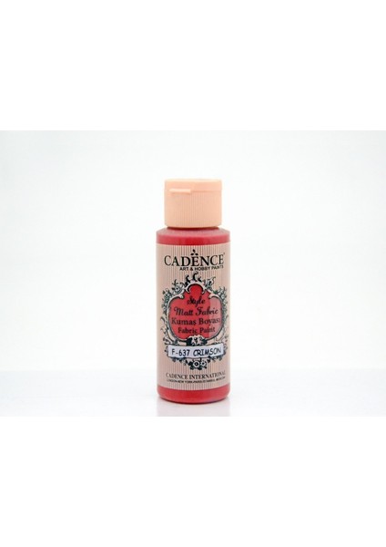 F-637 Style Matt Fabrıc Kumaş Boyası 59 ml Crimson