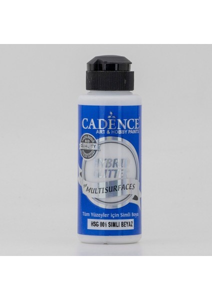 Hybrid Multisurface Simli Akrilik Boya 120 ml - HSG-001 Beyaz