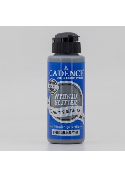 Hybrid Multisurface Simli Akrilik Boya 120 ml - HSG-081 Grafiti Gri