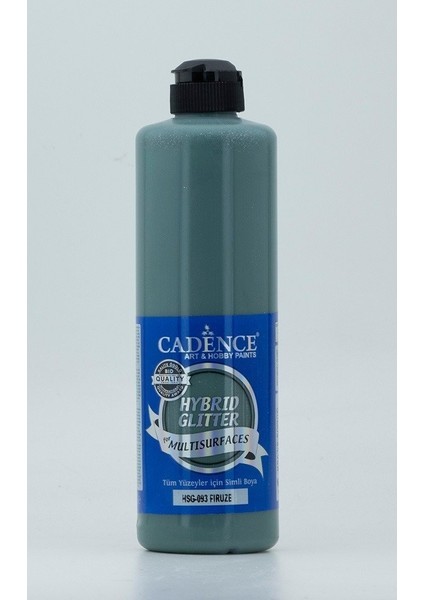 Hybrid Multisurface Simli Akrilik Boya 500 ml - HSG-093 Firüze