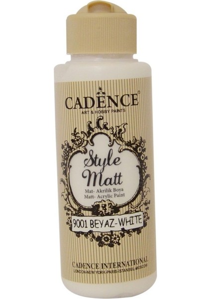 S9001 Beyaz Mat Akrilik Boya 120 ml