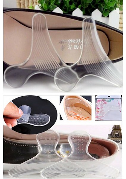 Ayakkabı 2Li Silikon T Şekilli Topuk Koruyucu