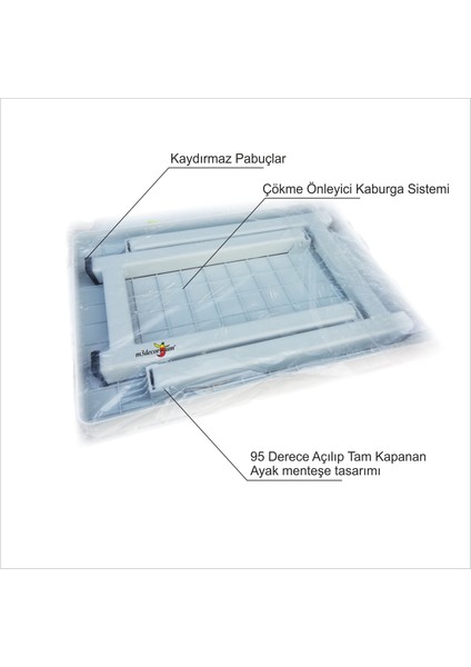 Paslanmaz En Dev Büyük Ebat Portatif Açılır Kapanır 72X48CM Piknik Kamp Sehpası Masası