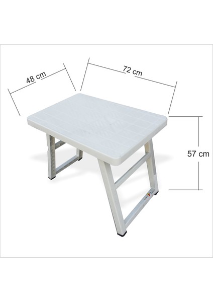 Paslanmaz En Dev Büyük Ebat Portatif Açılır Kapanır 72X48CM Piknik Kamp Sehpası Masası