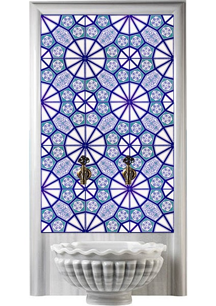 60x100 Cm AC 3 A Geometrik Serigraf Türk Hamamı Pano
