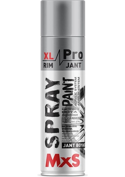 Mxs - Xl Pro Series - Jant Boyası Gümüş - 500ML