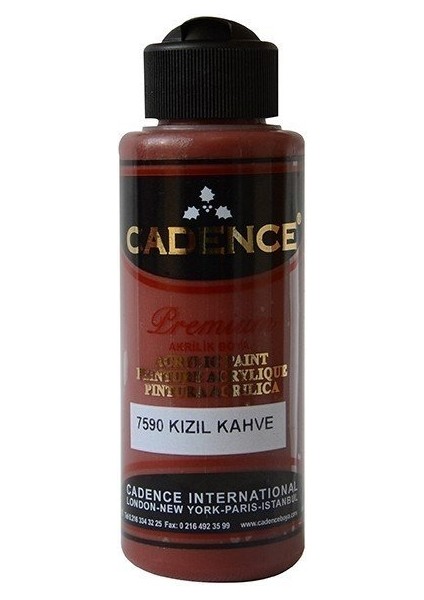 Premium Akrilik Boya 7590 Kızıl Kahve 120ML