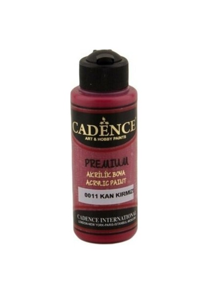 Premium Akrilik Boya 0011 Kan Kırmızı 120ML