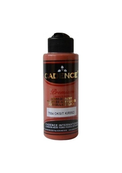 Premium Akrilik Boya 7554 Oksit Kırmızı 120ML