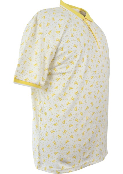 Büyük Beden Battal Boy Erkek T-Shirt Polo Yaka-Baskılı Pike fiyatları