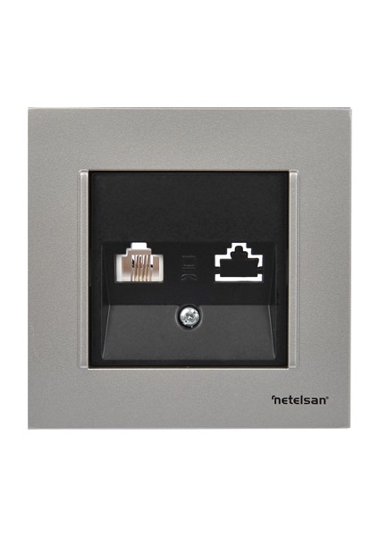 Telefon Prizi Gümüş Mat / Siyah