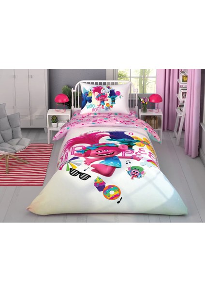 Trolls Color Part Lisanslı Nevresim Takımı