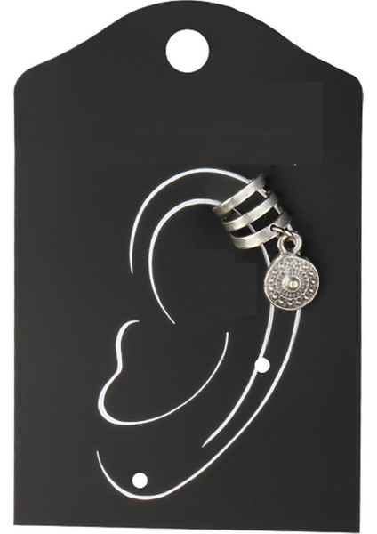 -Zamak Obje Ear Cuff Küpe Pul