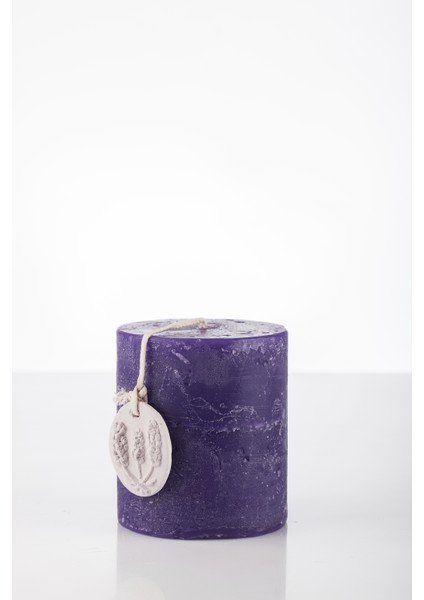 MİSSİ 7X8 LAVANTA TAŞLI MOR MUM