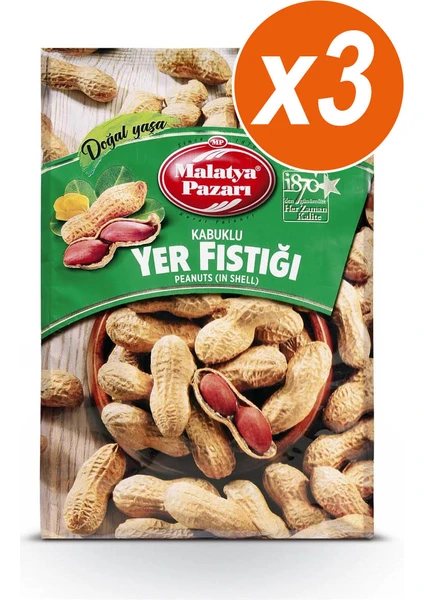 Malatya Pazarı Kuruyemişçilik Kabuklu Fıstık 3 x 500 gr