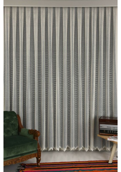 Otantik File Tül Koton Mat Iplik Etek Üçgen Modern Desen Ütü Istemez Tül Perde 1/2.5 indirimleri