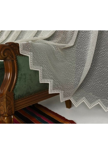 Otantik File Tül Koton Mat Iplik Etek Üçgen Modern Desen Ütü Istemez Tül Perde 1/2.5 modelleri