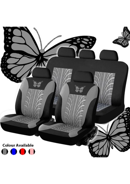 Genel Araba Koltuğu Kapağı Set Evrensel Butterflypattern (Yurt Dışından)
