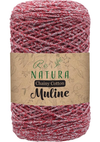 Chainy Cotton Muline 17(Açık Gri - Kırmızı)