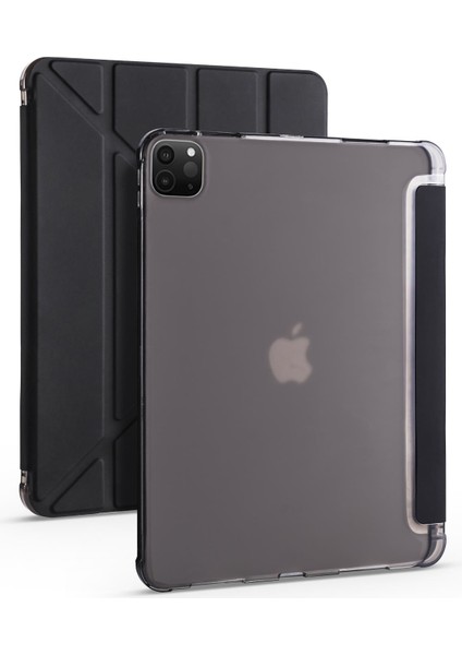 Apple iPad Pro 11 2021 3. Nesil Kılıf Kalem Bölmeli Premium Smart Standlı Tablet Kılıfı Siyah fiyatları