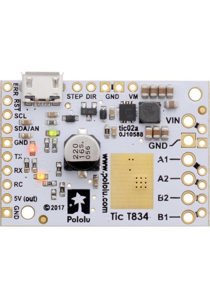 Tic T834 Step Motor Sürücü (PC-SERIAL-I2C-PWM-ANALOG)