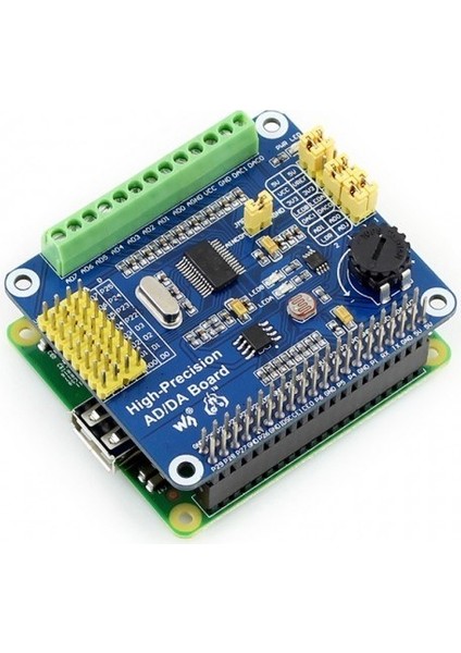 Raspberry Pi Yüksek Çözünürlüklü Ad/da Dönüştürücü Kartı