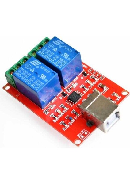2 Kanal 5V Röle Kartı - USB Kontrollü