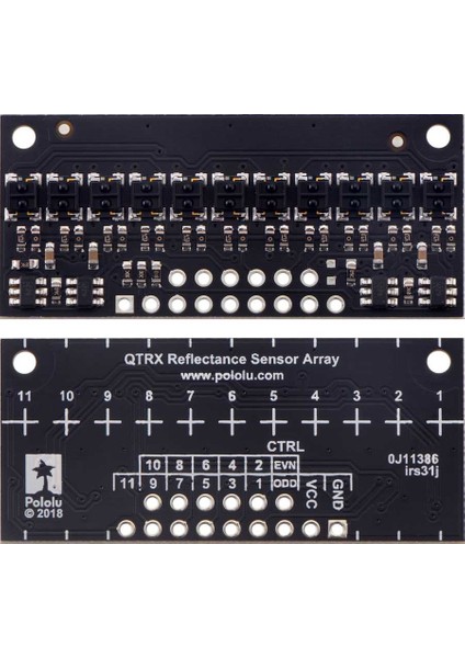 QTRX-HD-11A 11'li Çizgi Algılama Sensörü (Sık Sensör Dizilimli)