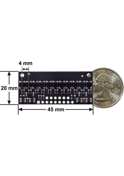 QTRX-HD-11A 11'li Çizgi Algılama Sensörü (Sık Sensör Dizilimli)