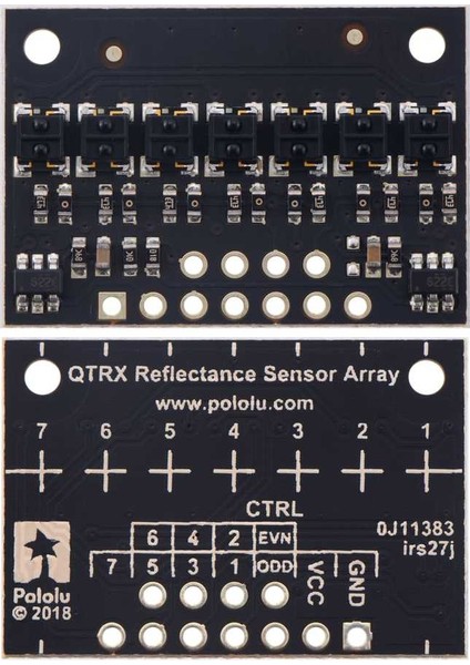 QTRX-HD-07A 7'li Çizgi Algılama Sensörü (Sık Sensör Dizilimli)