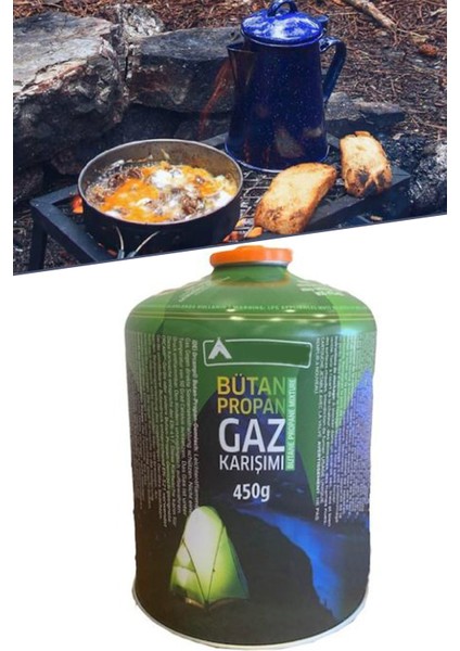 Orcamp Bütan Propan Gaz Karışımı Tüpü 450 gr Kolayca Ateş Yakmak Için Kamp Ateşi 1410