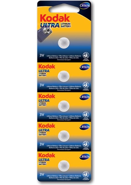 CR1616 Ultra Lityum 5'li Düğme Pil Ultra Lityum