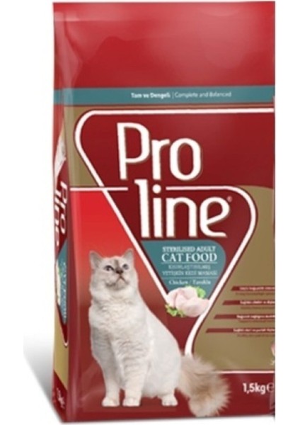 Plus Proline Proline Kısırlaştırılmış Kedi Maması 1,5 kg Tavuklu