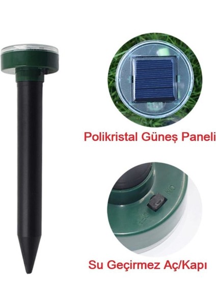 Solar Güneş Enerjili Akrep,köstebek,yılan Fare Kovucu 900 Etkili Yuvarlak modelleri