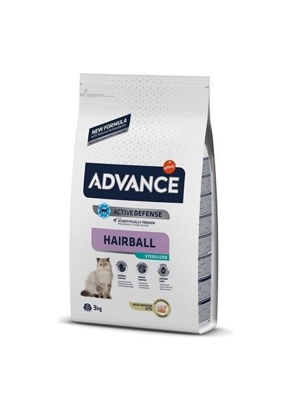 Cat Sterilized Hairball Hindili Kısır Kedi Maması 3 kg