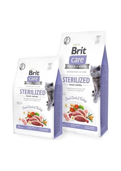 Tahılsız Sterilised Light Ördekli Hindili Kedi Maması 2kg