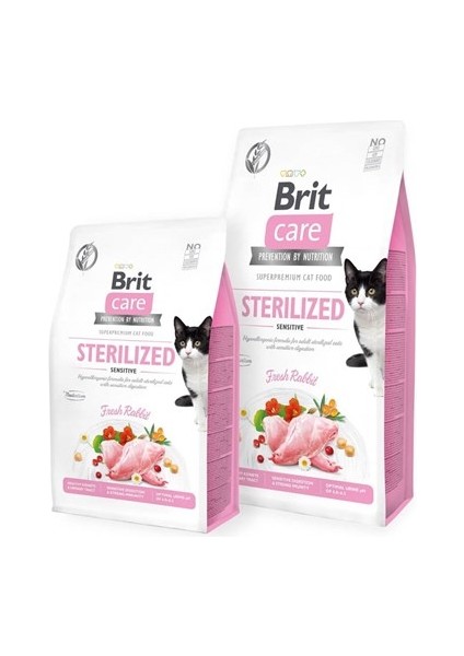 Brit Care Tahılsız Sterilised Sensitive Tavşanlı Kedi Maması 7kg