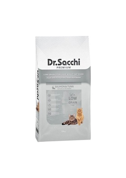 Dr. Sacchi Dr.sacchi Düşük Tahıllı Kısırlaştırılmış Kedi Maması 10 kg