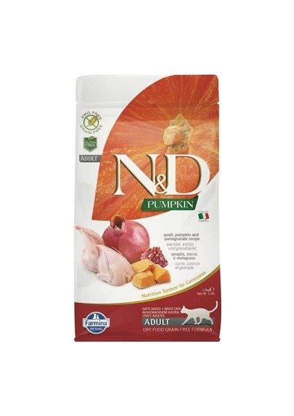 Balkabaklı Bıldırcınlı Narlı Kedi Maması 1.5 kg