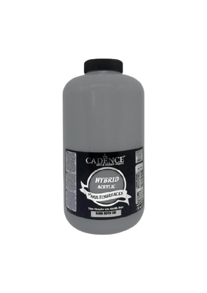 H-090 Koyu Gri Hybrid Multisurfaces Akrilik Boya 2000 ml