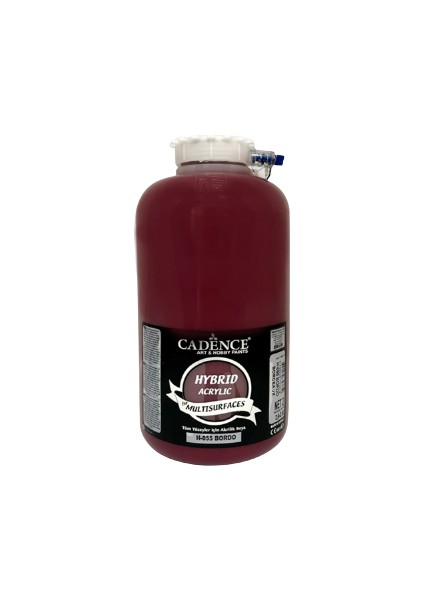 H-055 Bordo Hybrid Multisurfaces Akrilik Boya 2000 ml