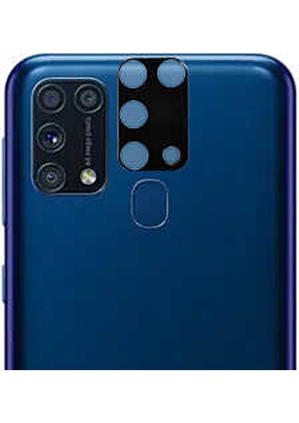 Samsung Galaxy M31 Kamera Lens Koruyucu Cam Siyah