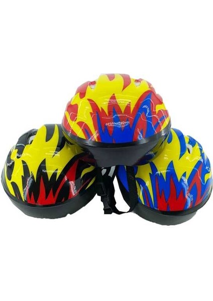 Çocuk Kask Bisiklet Paten Scooter Koruyucu Kask 7 Parça