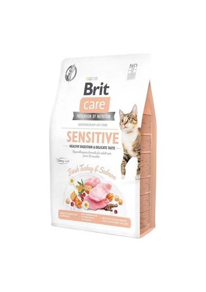 Tahılsız Sensitive Hindili Somonlu Kedi Maması 2 kg