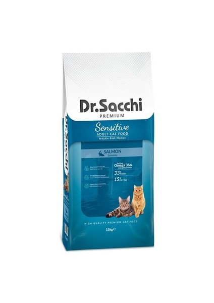 Dr.sacchi Sensitive Salmon Yetişkin Kedi Maması 15 kg