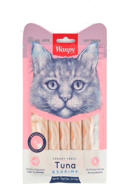 Ton Balığı&karides Sıvı Ödül 5X14 gr Likit Kedi Ödülü