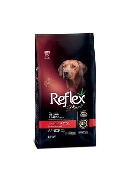 Plus Kuzulu Orta ve Büyük Irk Yaşlı Köpek Maması 15 kg