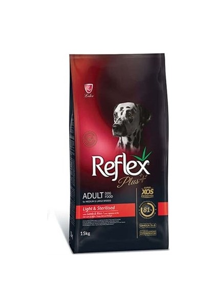 Plus Light Sterilised Kuzulu Köpek Maması 15 kg